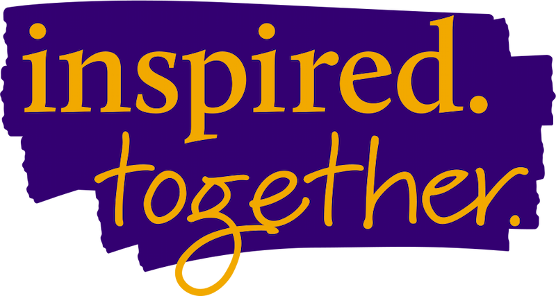 Graphic with the text 'Inspired. Together.'